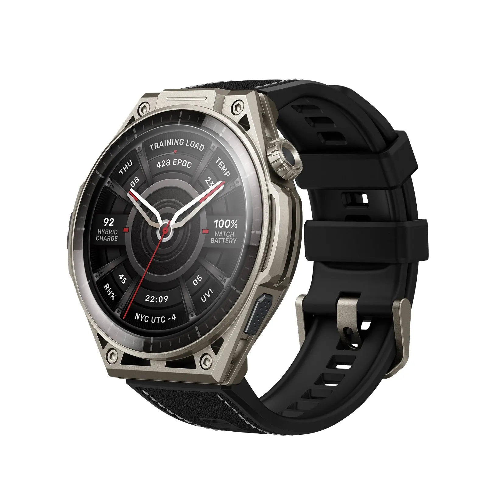 Amazfit Balance Ultra 49mm GPS Smartwatch, 5 Buttons, 1.5" AMOLED Sapphire Glass, Titanium Case, Flashlight, 30-Day Battery, 64GB, 180+ Sports, Hybrid Training & HYROX Mode, 10 ATM for Android & iOS