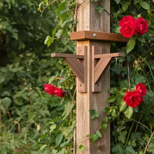 Set of 2 Cedar Window Box Support Brackets 8"x6"– Fits Window Box or Railing Box