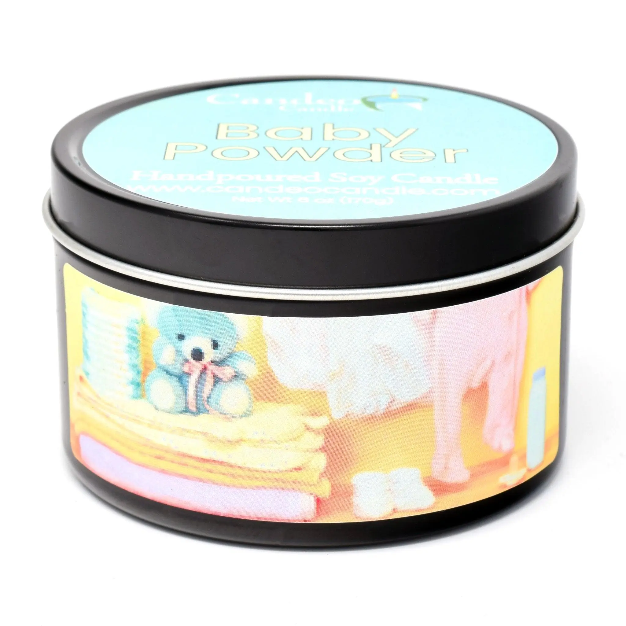 Baby Powder, 6oz Soy Candle Tin
