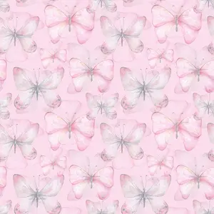 Watercolor Butterflies Pattern 5 Quilting Cotton Fabric