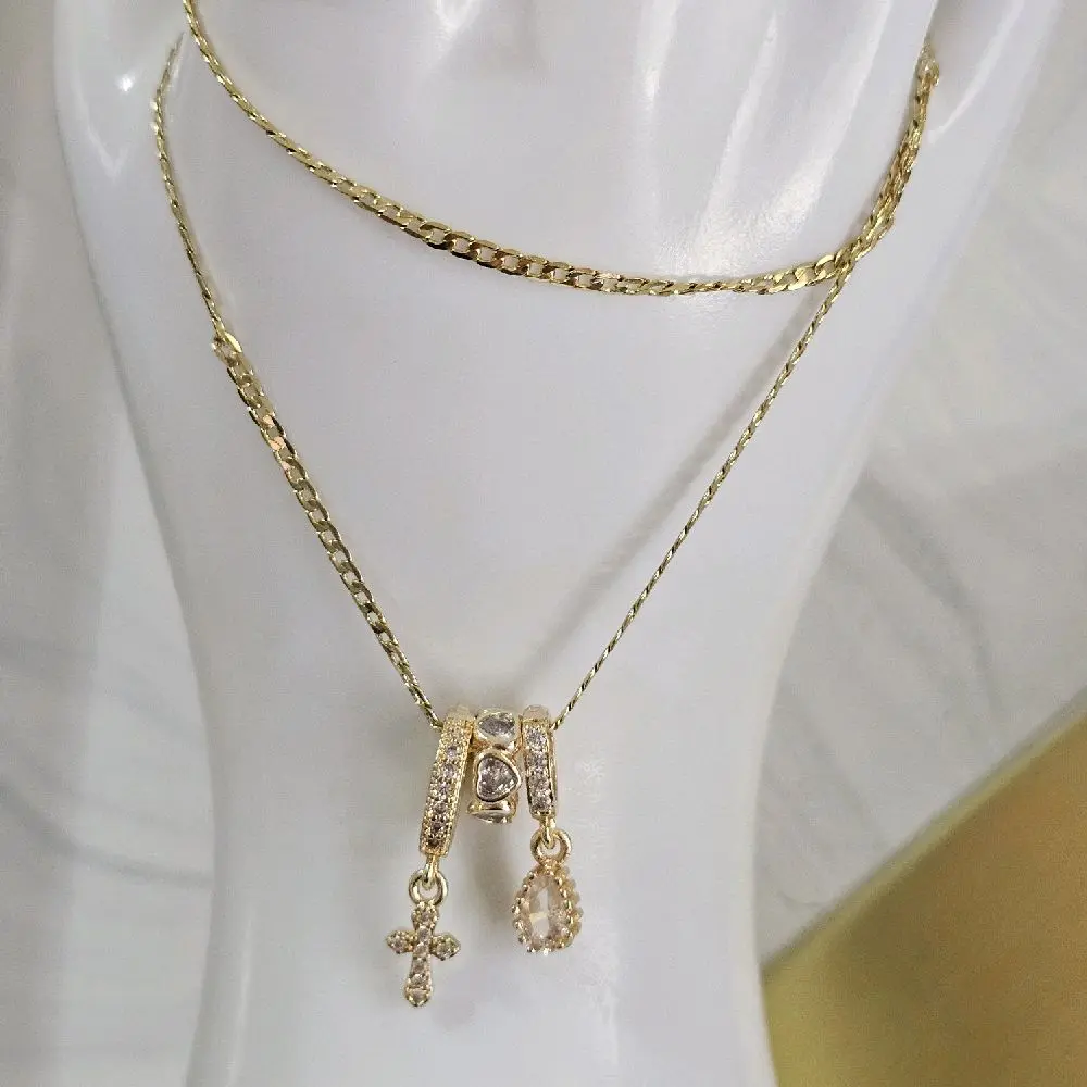 High-Quality 18" Copper Charm Necklace