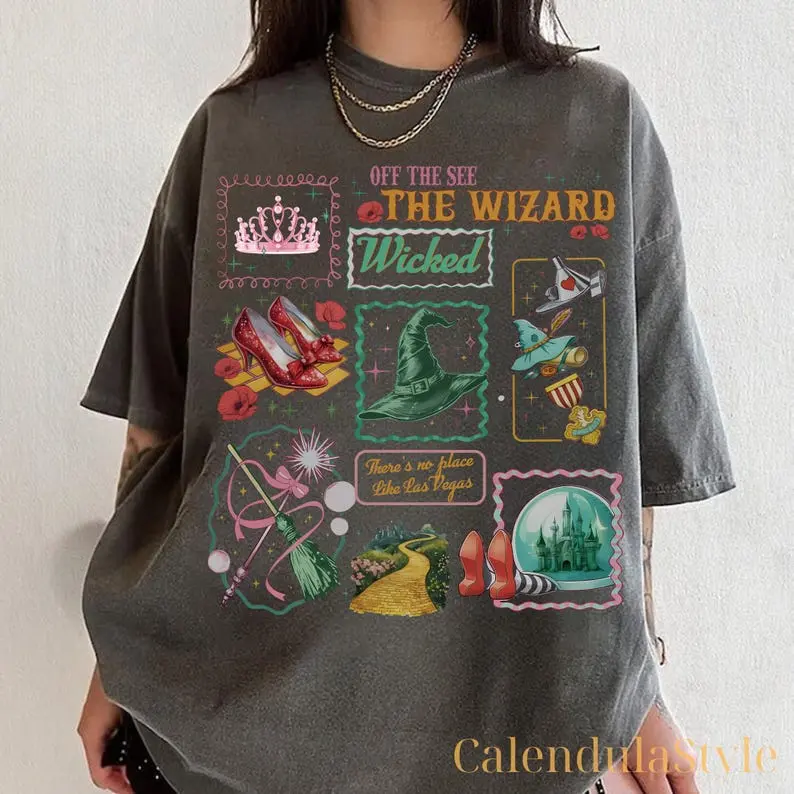 Comfort Colors Off To See The Wizard Shirt, Wicked Defying Gravity Tee, There's No Place Like Home T-Shirt, Dorothy Wizard Top