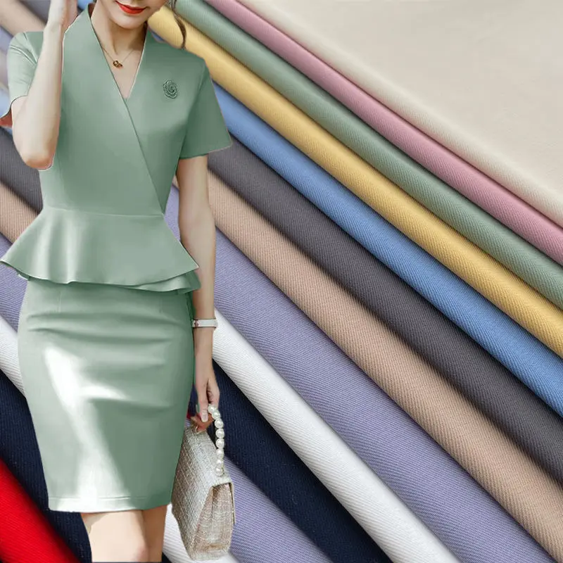(36 Inch/1 Yard)Spring And Autumn Suit Fabric Double Sided Beige Men And WomenSuit Pants Wrap Skirt Pleated Skirt Uniform Jacket Fashion Fabric