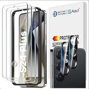 AACL For Samsung Galaxy S24 Plus Screen Protector Tempered Glass with Camera Lens Protector for Samsung Galaxy S24 Plus Screen Protector [Fingerprint Unlock][Anti-Scratch] [9H] [3 +2 Pack ]