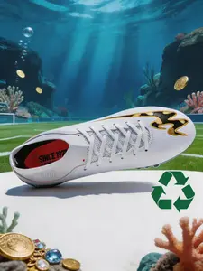 Youth High-Top Football Training Shoes, Lightweight Anti-Slip Durable Long Spike Design, Unisex Comfortable Sports Sneakers for Kids