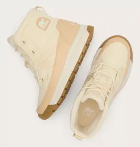 WHITNEY III MID Women's Waterproof Boot - Beige & Tan Suede Design with Rubber Sole