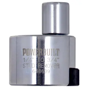 212 MAIN Powerbuilt® Stud Remover, 1/4in to 3/4in Multi-Size, Knurled Grip, Plated Steel, Removes Studs for Cycling & Outdoor Recreation Equipment