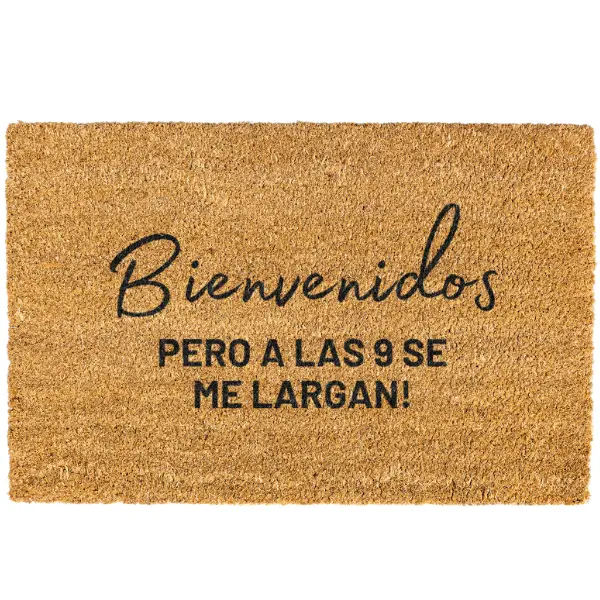Bienvenidos pero a las 9 se largan doormat, Welcome Mat, Funny