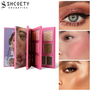 43-Color All-in-One Makeup Kit – Book-Style Foldable Palette, Eyeshadow, Blush, Contour & Highlighter Set, High Value Full Face Cosmetics for Everyday & Glam Looks.