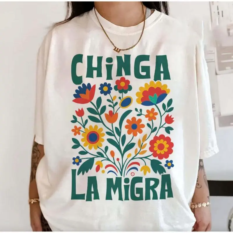 Chinga La Migra Shirt, Abolish Ice Protest Shirt, No Human Is Illegal Tee, Latino Protest Tee, Social Justice Gift Shirt, Immigrant Human Rights Tee