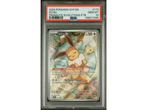 2025 Pokemon Scarlet and Violet Prismatic Evolutions Elite Trainer Box Eevee #173 PSA 10