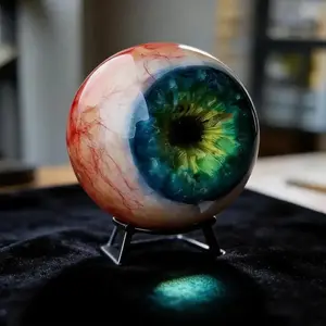 Hyper Realistic Monster Eye Decoration,  3D Gothic Monster Eye Sculpture, Sculpture Desk Decor, Unique Horror Gift, Perfect for Halloween, Graduation, Festive Gifts, Decorative Home Ornament。