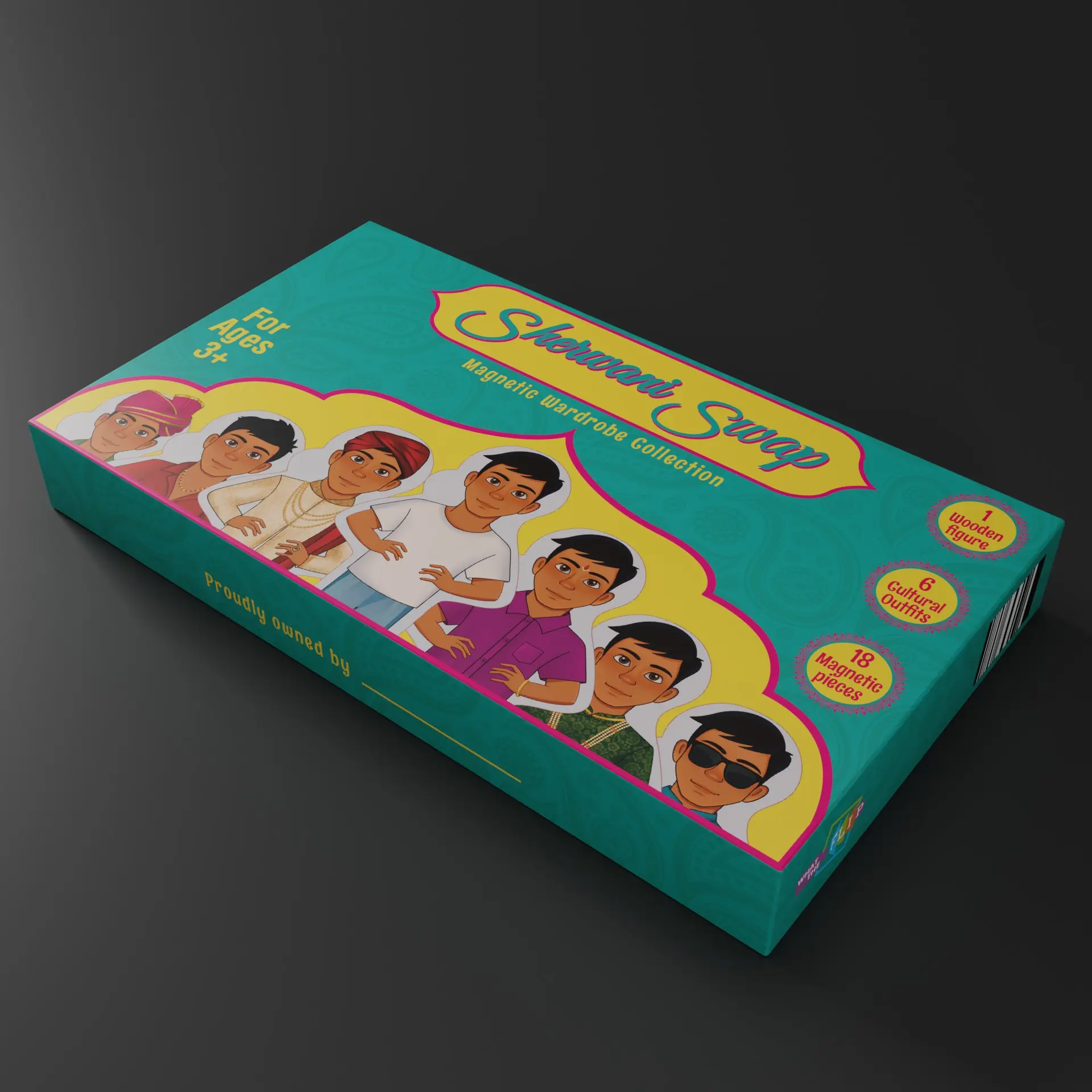 Sherwani Swap Magnetic Doll - Helping Children Learn About South Asian Cultural Outfits