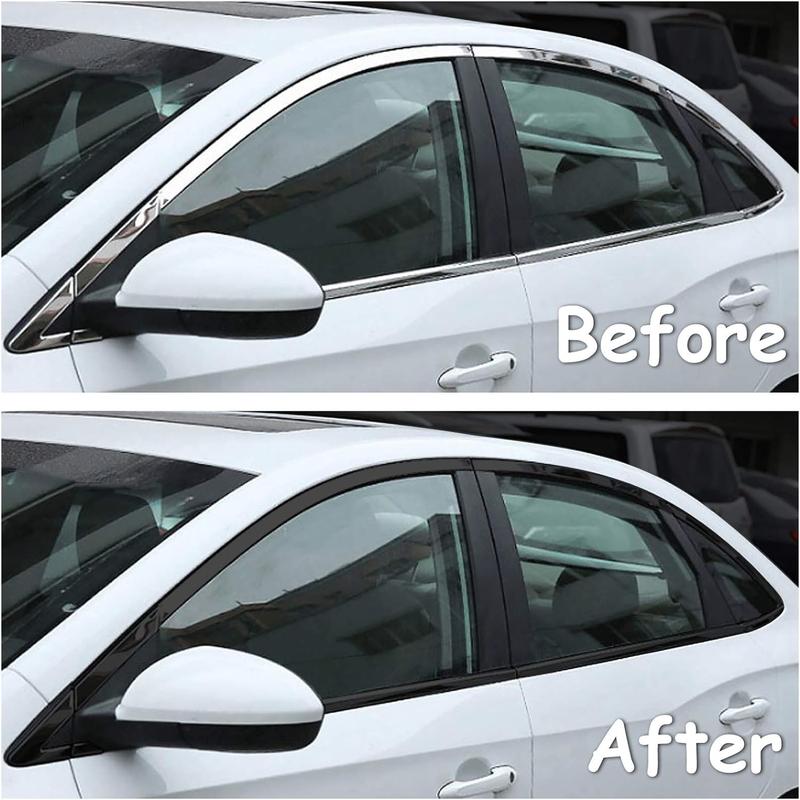 LZLRUN Free Tool Kit High Gloss Vinyl Wrap Kit for Black Out Chrome Delete Window Trim Door Trim (2Inches x 30Feet)