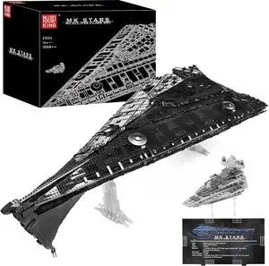 Mould King 21004 Technik Large Star Destroyer Kit, Imperial Wing Fighter UCS Collection Series, Technology Clamping Blocks Compatible with MOC Super Star Destroyer Clamping Blocks Eclipse Class Starship Model Building Kit