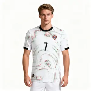 2026 Portugal National Team Cr.7 Away White Short-Sleeve Soccer Jersey