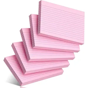 200 Pcs Index Cards 4 x 6 Inch Ruled Pink Index Cards, College Ruled Flash Cards for School, College, Office and Home Organization, Durable Study To Do List Note Cards with Ruled Lines, 5 Pack of 40