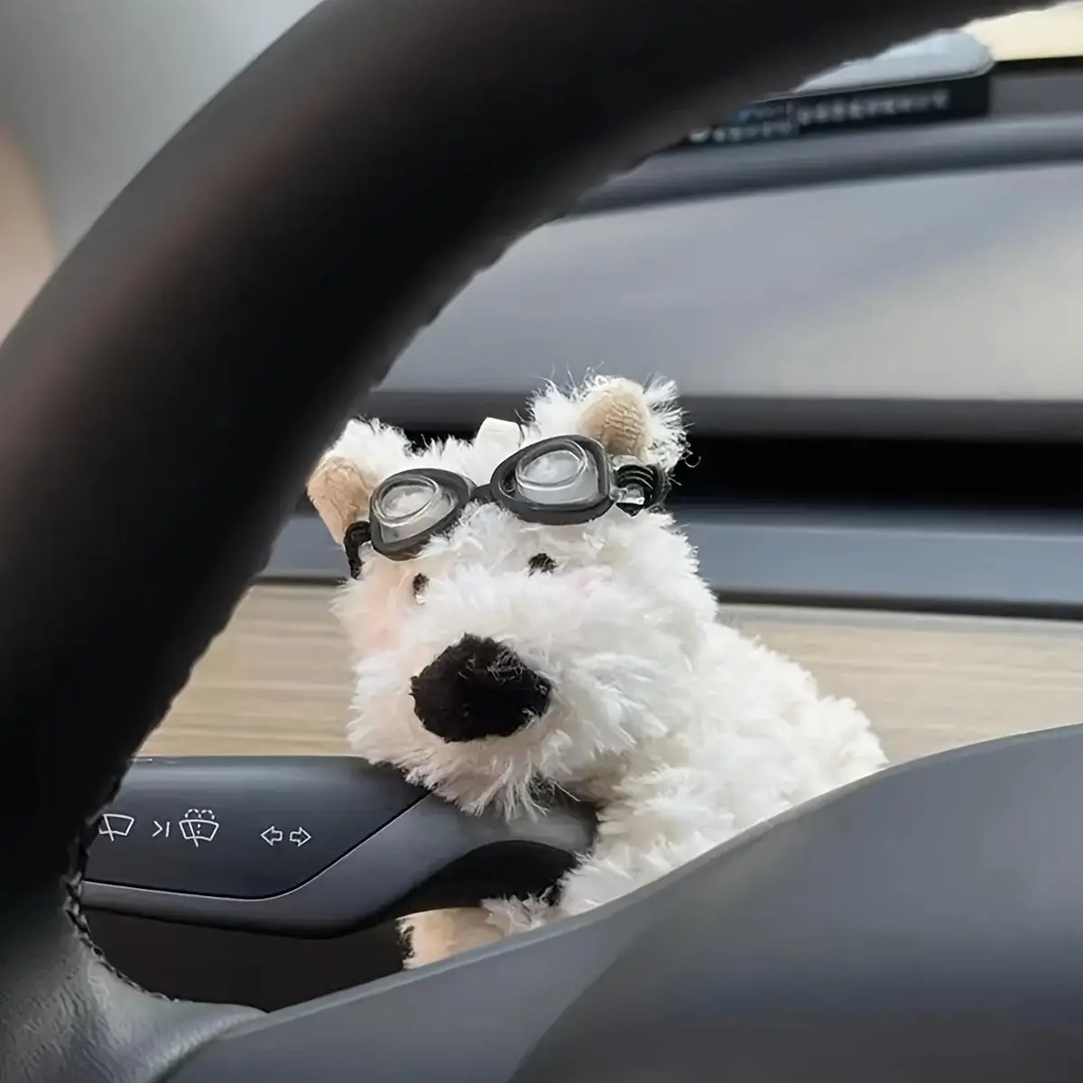 Cute Dog Design Car Interior Decoration, 1 Count Soft Plush Dog Design Car Ornament, Car Interior Decoration Accessories for Women & Girls, Girly Car Accessories, Car Decorations Interior, Car Interior Decorative