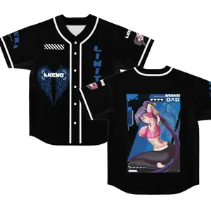 Akeno Baseball Jersey – Anime Style Shirt, Unisex Streetwear Outfit, Manga Fan Merch, Oversized Fit, Trendy 2026