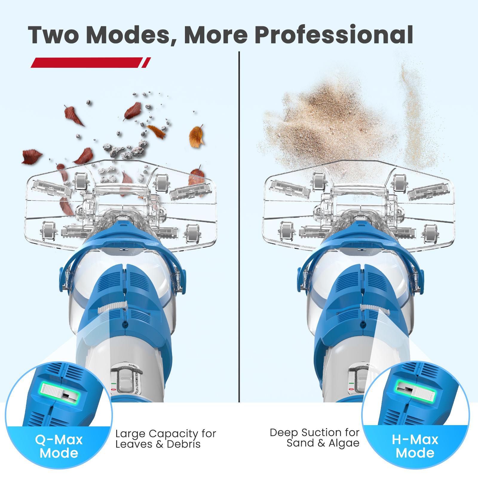 【Spring Cleaning】Enhulk Latest Upgrade PC22 Rechargeable Handheld Swimming Pool Vacuum Cleaner for Above Ground Pools, Telescopic Pole, 2 Suction Modes (H-Max Sand Mode), Ergonomic Handle, 18.5 Gals/Min Deep Cleaning, Filter Ball, Stairs/Corners Head, Han 【Spring Cleaning】Enhulk Latest Upgrade PC22 Rechargeable Handheld Swimming Pool Vacuum Cleaner for Above Ground Pools, Telescopic Pole, 2 Suction Modes (H-Max Sand Mode), Ergonomic Handle, 18.5 Gals/Min Deep Cleaning, Filter Ball, Stairs/Corners Head, Han