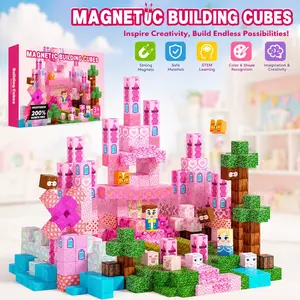 Magnetic Puzzle Building Blocks Set, Stem Montessori Teaching Creative Toy, Suitable for 3-6 & 4-8 Years Old, Unisex Birthday Gift