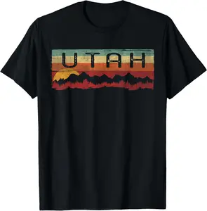 Utah Souvenir gift shirt for Men and Women Vintage Utah Hiking T-Shirt Breathable Cotton