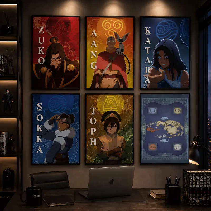 ATLA Posters, High-Quality Wall Art for Anime Fans, Durable Print Decor for Bedroom Living Room