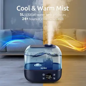 Bedroom Large Room Humidifier 5L Mute Ultrasonic Warm Mist Humidifier Automatic Shut-off Baby Room Bedroom Office Humidifier