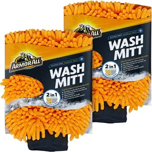 Microfiber Car Wash Mitt, Car Wash Glove For Cars,Trucks,Motorcycles, 2 Each