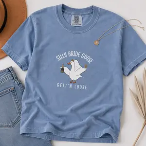 Comfort Colors Goose Bride TShirt, Funny Goose Lover T-shirt, Married Couple Matching T-Shirt, Wedding Gift, Luxury Bachelorette - Printfamily