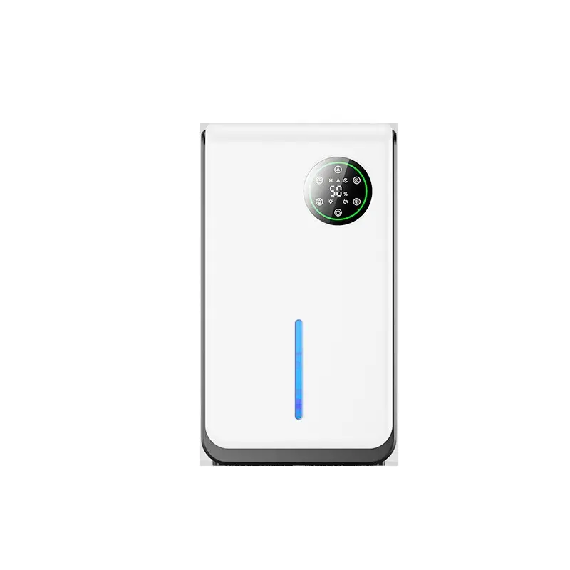 Touch Screen Dehumidifier-Air Purifier, Silent Operation, Energy Efficient, Intelligent Constant Humidity Control, Exquisite Compact 36x20cm Body Design, Lightweight Portable Structure, for Bedroom, Living Room Indoor Use, Storage Room