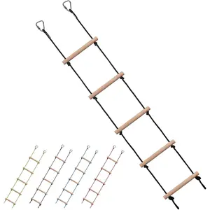 Kids Climbing Rope Ladder Hanging Ladder for Swing Accessories (2 Hooks)