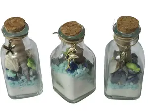 Beach in a Jar with Lapis Lazuli - Beach Decor - Party Favors Bottle Decorative