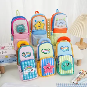 Cute Small Backpack Large Capacity Pencil Case for Students, Stationery Storage Bag, Fun and Practical School Supplies Organizer