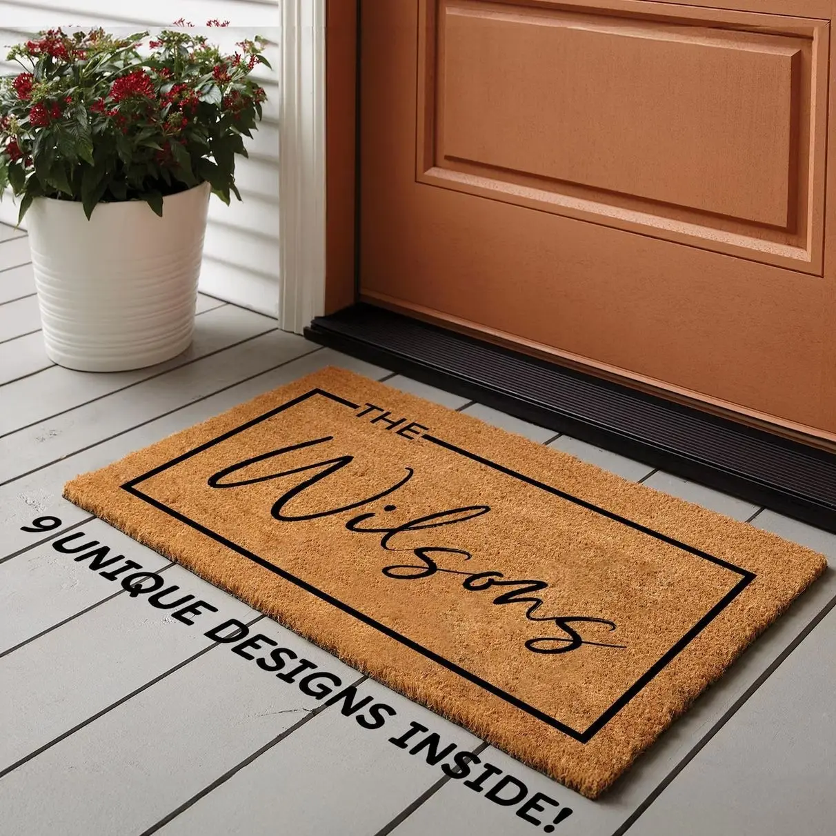 Housewarming Gift Home Decor, Personalized Door Mat with Family Name, Wedding Gift for Couples, Custom Welcome Doormat