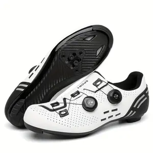 Men's Professional Cycling Sneakers Compatible With SPD Cleat, Breathable Sport Shoes For Mountain Bike Ridding Racing Outdoor