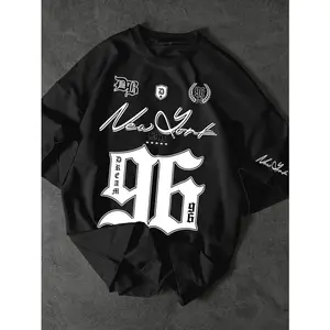 Summer 2025 New Men's T-shirt 96 printed digital baseball jacket casual sports polyester men's T-shirt