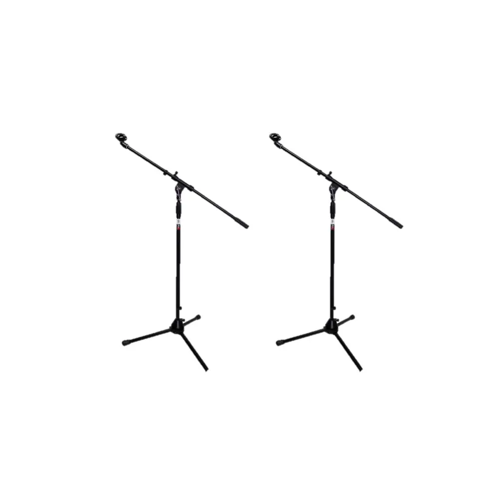 Pair of 2x Pro X Tripod Microphone Stand with Boom