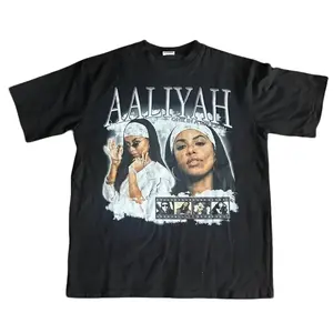 Retro 90's Aaliyah Graphic Tee - Aaliyah Album - Music Shirt - R&B - 90s Hip-Hop Queen Shirt - Aaliyah Tribute - R&B Icon Style - Gift for Fans of Aaliyah - Womenswear Menswear Top