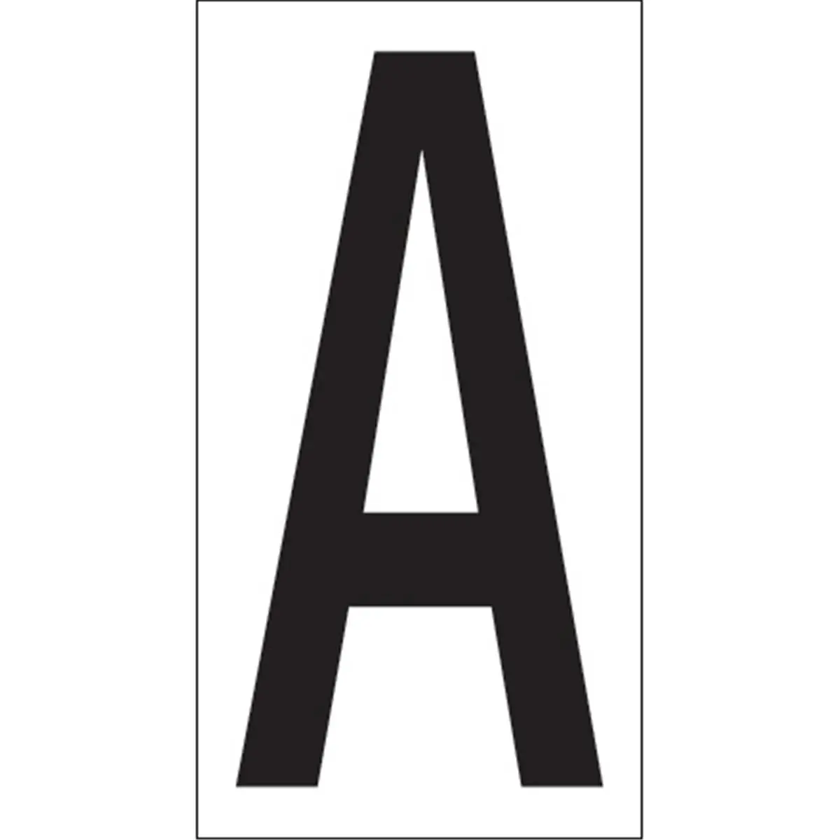 212 MAIN Self-Adhesive Permanent Vinyl Lettering Stick On Labels & Stickers, 3.5 in Black & White, Case of 50, Office and School Supply