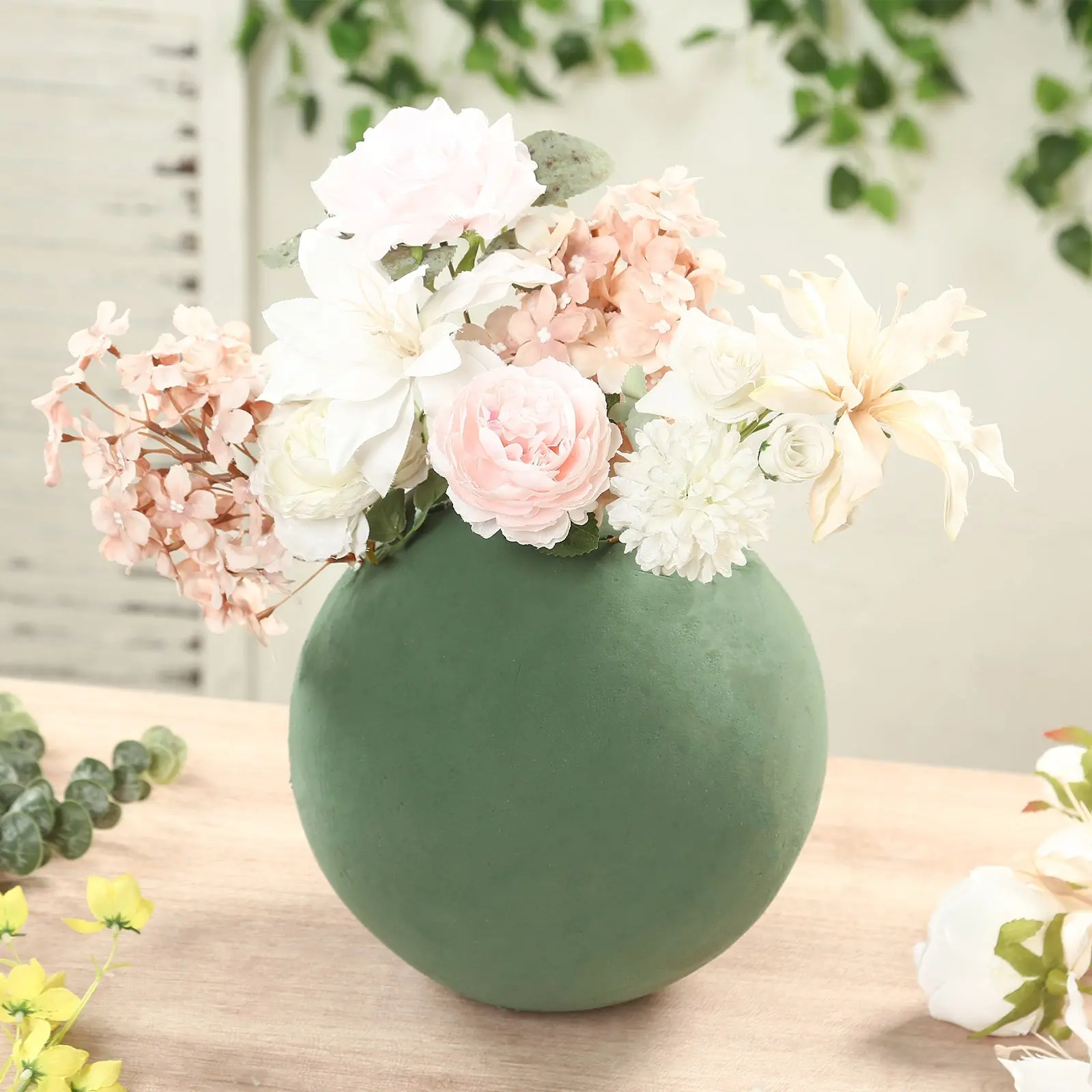 2-Pack 10 in Smooth Surface Craft Foam Balls for Decorative Floral Arrangements, Outdoor DIY Projects, Holds Flowers