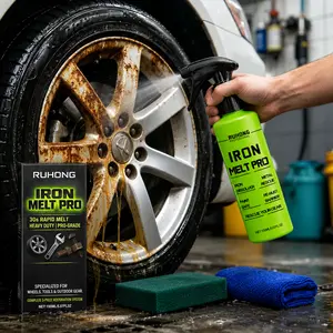 Green Rust Cleaner Spray for Cars Outdoor Gear & Metal Heavy Duty Paint Safe Rust Dissolver Rapid Action Paint Safe Easily Remove Rust and Protect Surfaces