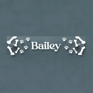 Personalized Acrylic Door Plate - Dog Name - Engraved Plate For Office or Home