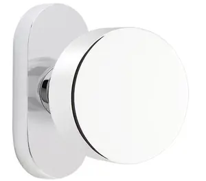 Emtek 5802ROU Thumbturn Privacy , Oval Stretto 1.5" x 3" , Round Knob