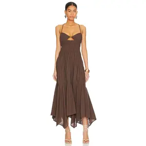 SNDYS Tahlia Dress in Chocolate
