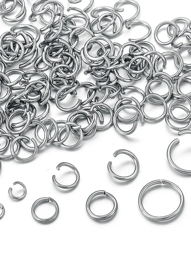 7mm Silver Plated Split Rings - Jewellery Findings & Craft Beading Connectors (ML)-476233