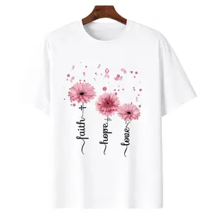 “Faith Hope Love Tee - Breast Cancer Awareness Shirt | Inspirational Pink Ribbon Top for Women”