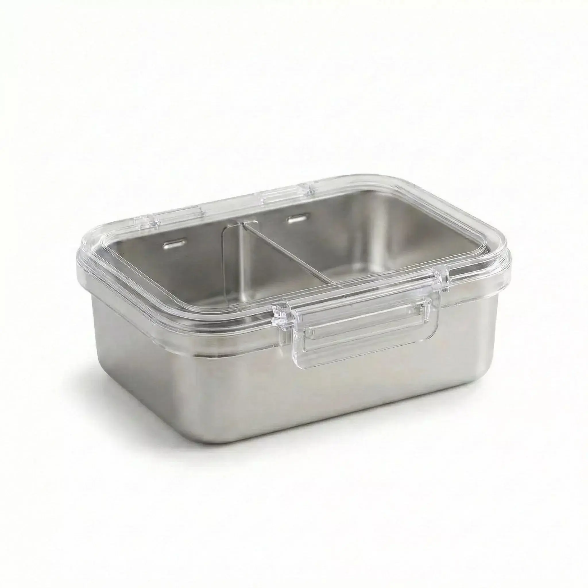Steely Clear — 304 Surgical-Grade Steel, Clear Lid