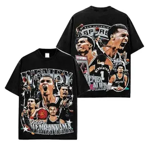 Vintage Victor Wembanyama “The Alien” Graphic Tee for Spur Nation, Wemby Spur Basketball Team Fan Shirt, Oversized Unisex T-Shirt, Casual Cotton Camiseta Verano Summer Outfit, Breathable Soft Streetwear, Trendy Game Day Gift for Men and Women