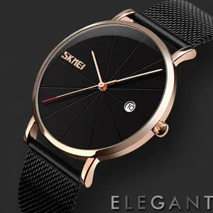 Momentum Fashion Youth Men's Business Quartz Watch Korean Style Trendy Student Mesh Strap Waterproof Watch Wholesale